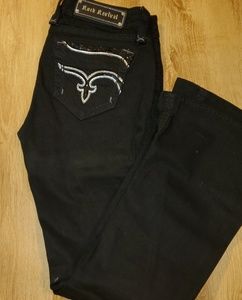 Rock Revival  Polly Flare wide leg Jean's (black)